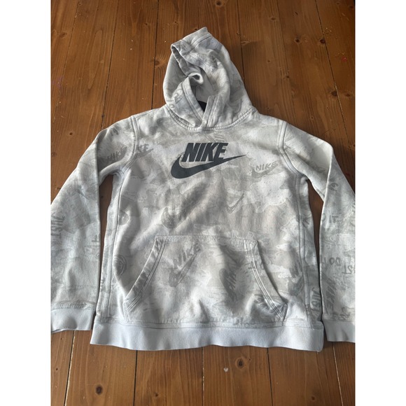 Nike Other - Nike Kids Gray Camo Just Do It Graphic Hoodie Sweatshirt Size XL TG